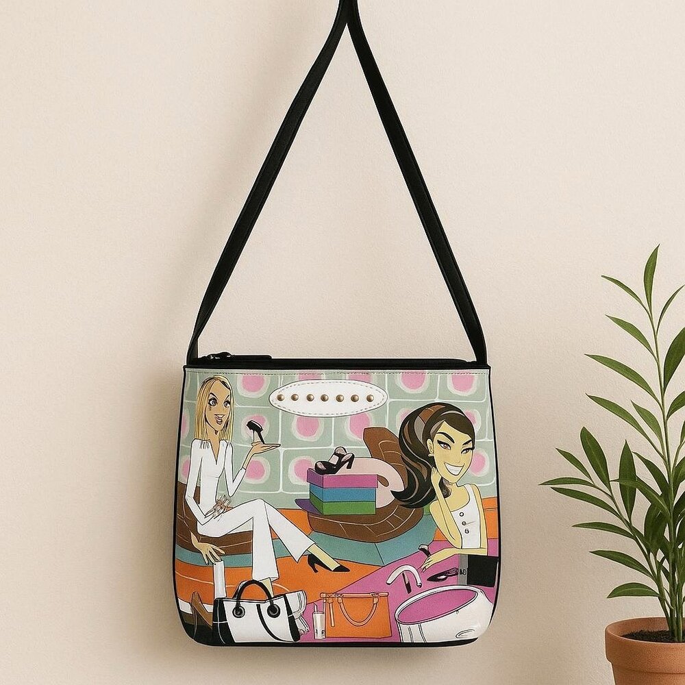 Rolfs Mini Tote Bag Fashion Passport Y2K Big Eye Girl Vinyl Purse Retro Cartoon